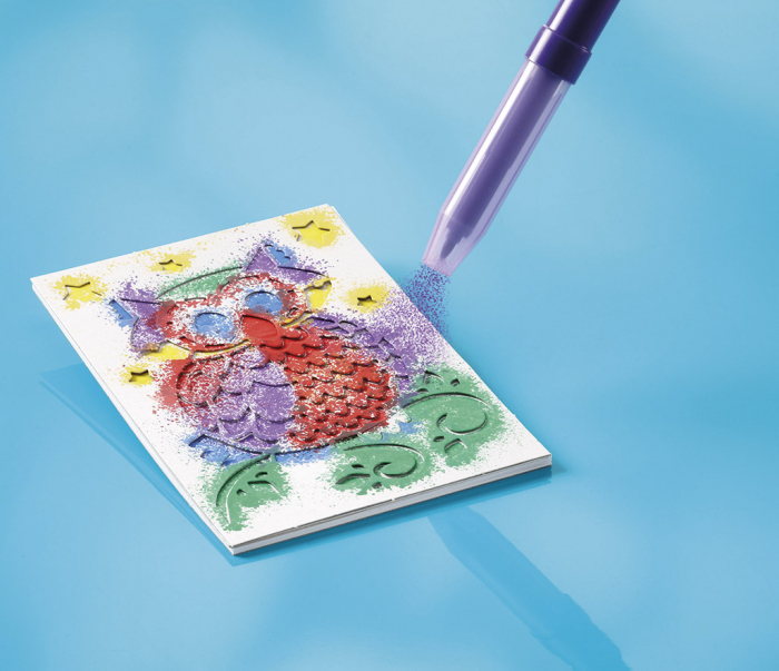 Set creativ de desenat cu sabloane si carioci spray [9]