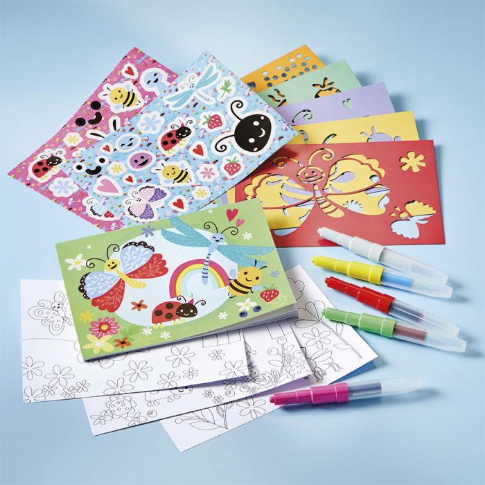 Set creativ de desenat cu sabloane si carioci spray si schimbare a culorii - Magic Spray pens [4]