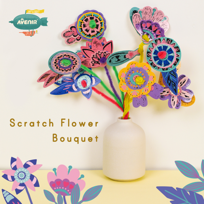 Set creativ de razuit Buchet - Flori [4]