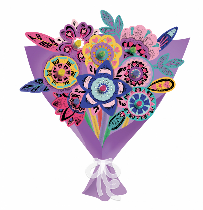 Set creativ de razuit Buchet - Flori [2]