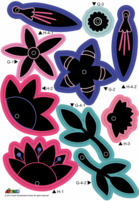Set creativ de razuit Buchet - Flori [5]