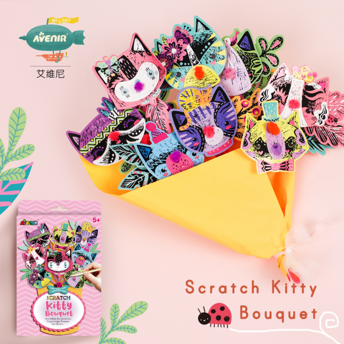 Set creativ de razuit Buchet - Pisicuta [3]