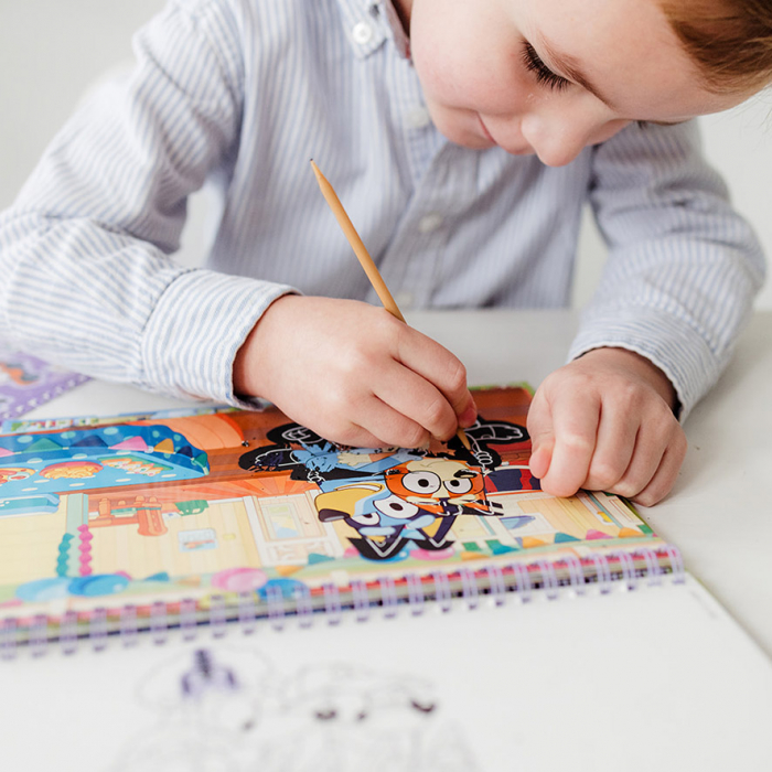 Set creativ de razuit si colorat, Bluey, Totum [9]