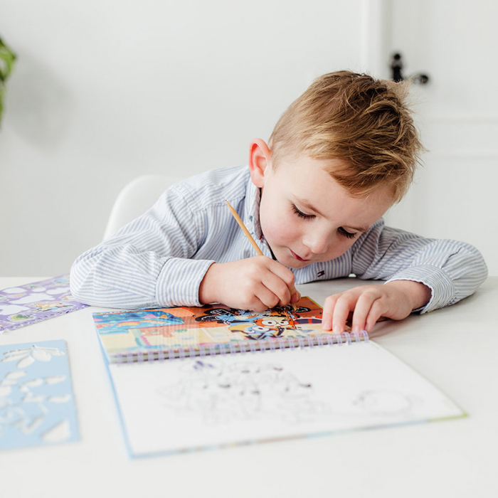 Set creativ de razuit si colorat, Bluey, Totum [10]
