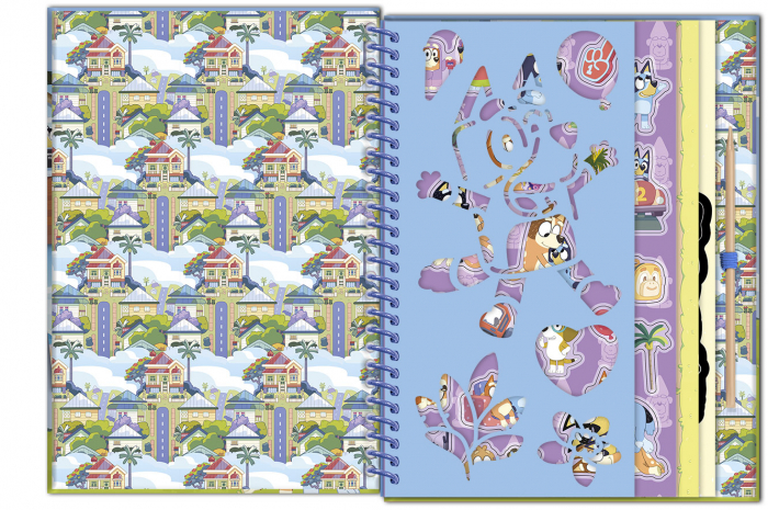 Set creativ de razuit si colorat, Bluey, Totum [15]