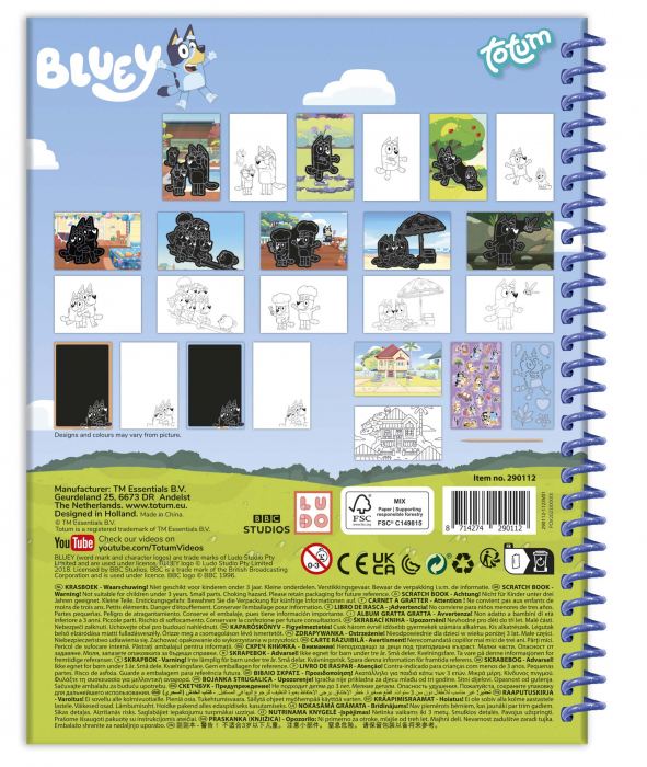 Set creativ de razuit si colorat, Bluey, Totum [2]