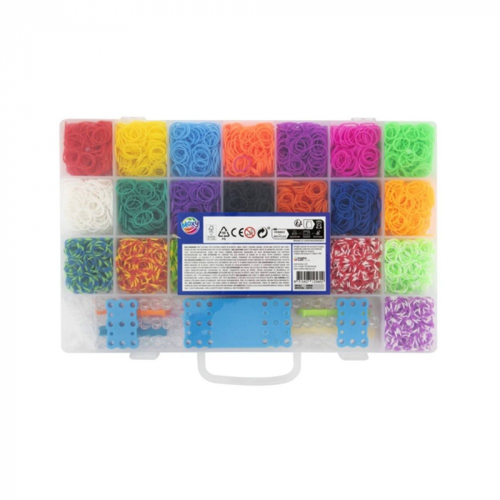 Set creativ de tesut cu elastice, in cutie de plastic [3]