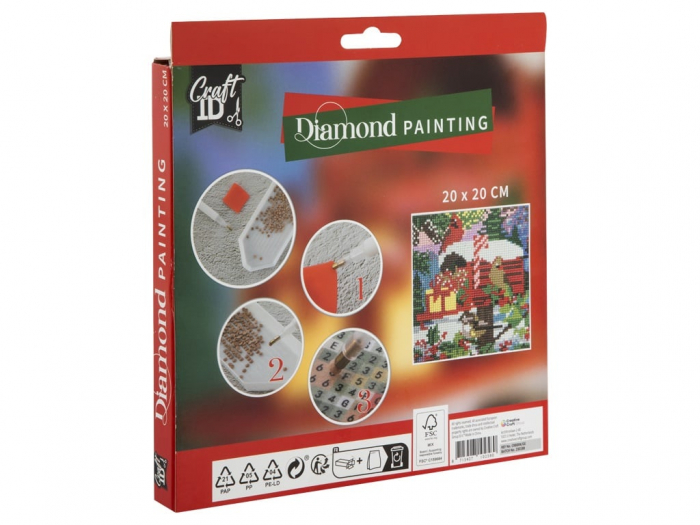 Set creativ diamond painting, cu tematica de Craciun, Casuta postala [2]