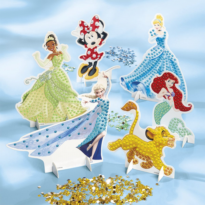 Set creativ Disney aniversar 100 ani, 2 in 1, pictura cu diamante si bratari cu pandantive moi [7]