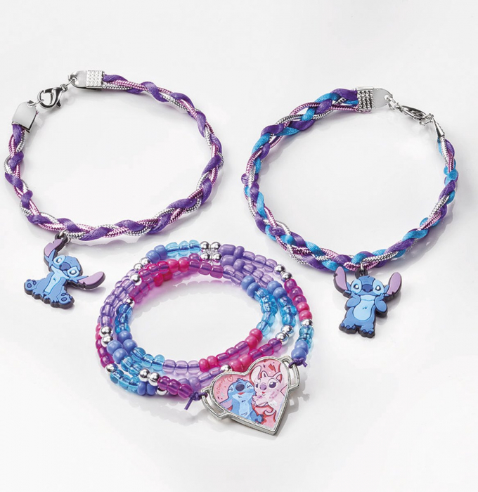 Set creativ DIY 2 în 1, Creeaza bratari si figurine din ipsos, Disney Lilo si Stitch [11]
