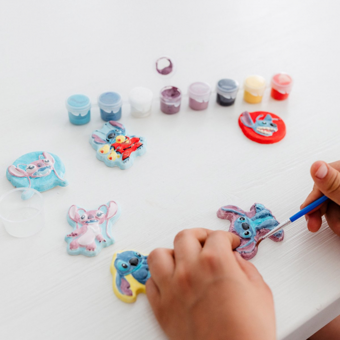Set creativ DIY 2 în 1, Creeaza bratari si figurine din ipsos, Disney Lilo si Stitch [8]