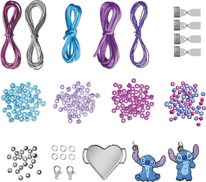 Set creativ DIY 2 în 1, Creeaza bratari si figurine din ipsos, Disney Lilo si Stitch [10]