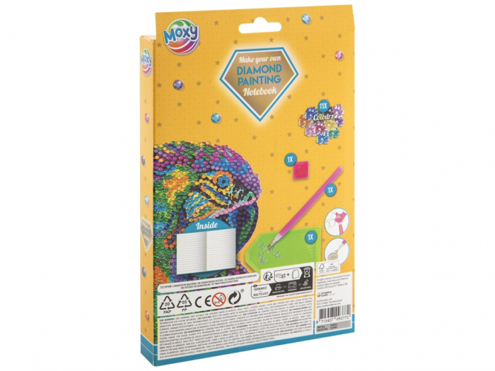 Set creativ DIY, Agenda cu strasuri, Diamond Painting, bufnita, A5 [2]