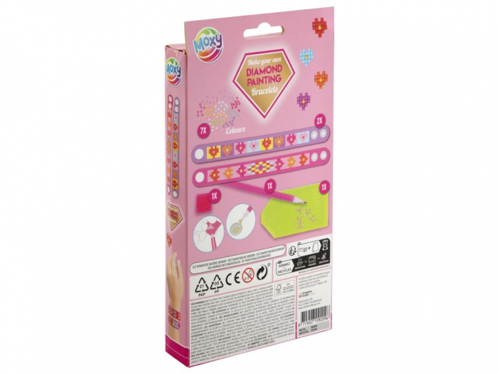 Set creativ DIY, Bratari cu strasuri, Diamond painting, roz [2]