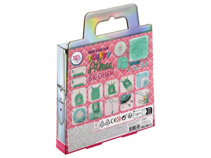 Set creativ DIY, Breloc pufos alpaca [2]
