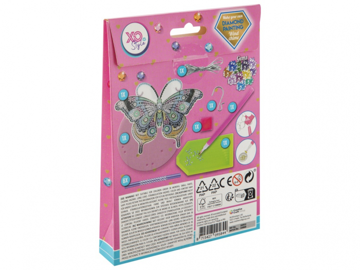 Set creativ DIY, Clopotei de vant, Diamond Painting, fluture  [2]