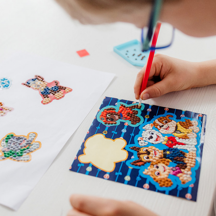 Set creativ DIY Creeaza abtibilduri cu diamond paint, Paw Patrol, Patrula Catelusilor, Totum [9]