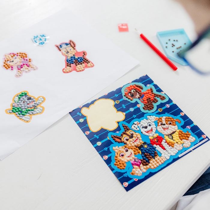 Set creativ DIY Creeaza abtibilduri cu diamond paint, Paw Patrol, Patrula Catelusilor, Totum [8]