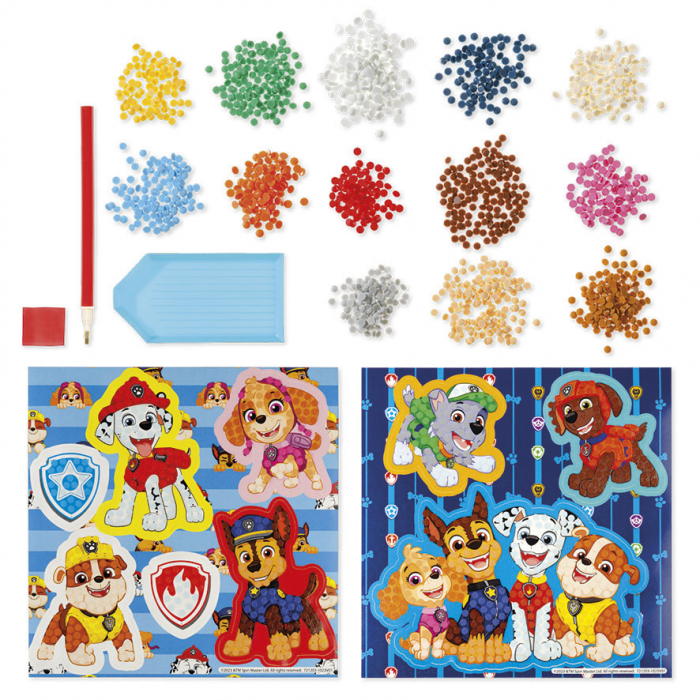 Set creativ DIY Creeaza abtibilduri cu diamond paint, Paw Patrol, Patrula Catelusilor, Totum [5]