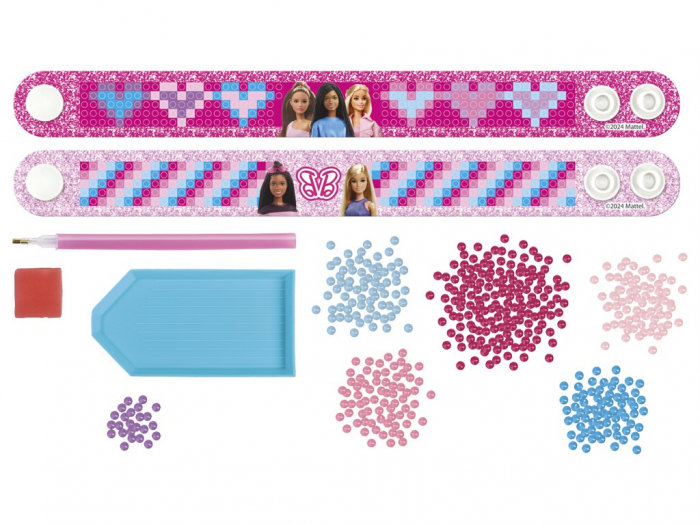 Set creativ DIY, Creeaza bratari cu tehnica diamond painting, Barbie [3]