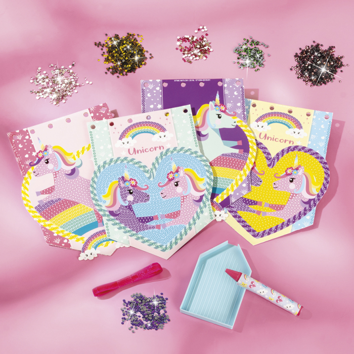 Set creativ DIY cu diamante - unicorni cu slipici [3]