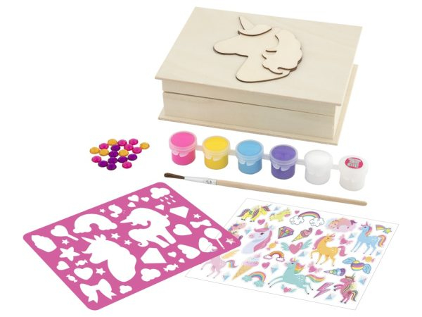 Set creativ DIY, Cutie de bijuterii din lemn cu unicorn [3]