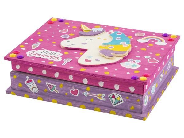 Set creativ DIY, Cutie de bijuterii din lemn cu unicorn [4]