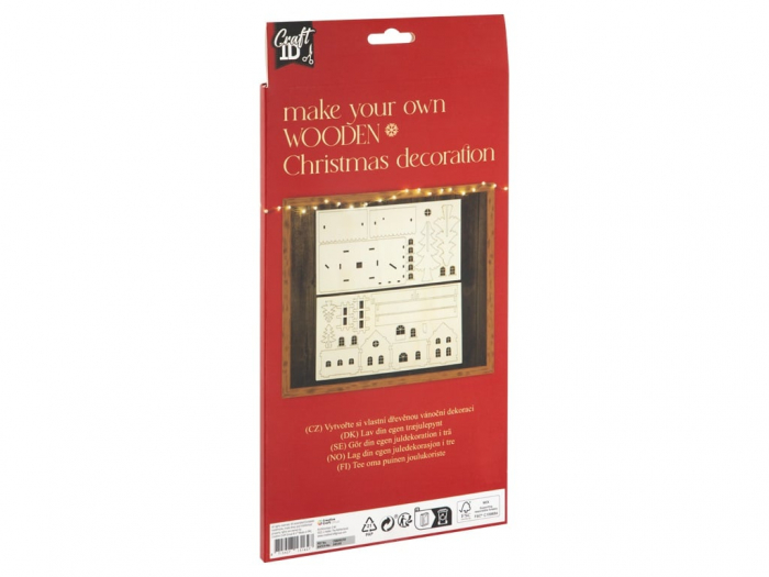 Set creativ DIY, decoratiune din lemn Craciun, Casuta [2]