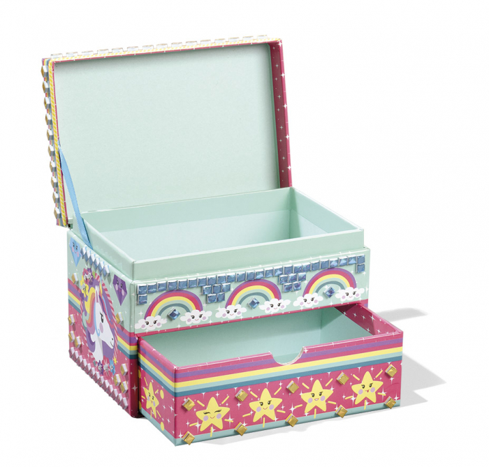 Set creativ DIY Decoreaza propria cutie de bijuterii cu unicorni [3]