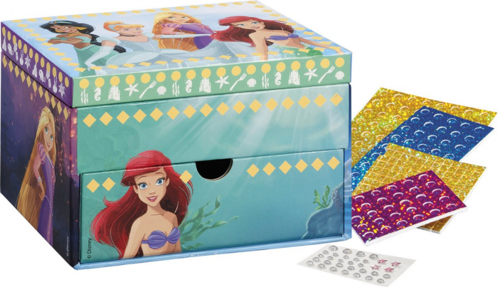 Set creativ DIY Decoreaza propria cutie de bijuterii, Disney Princess [4]