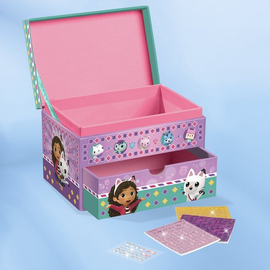 Set creativ DIY Decoreaza propria cutie de bijuterii Gabby's Dollhouse [4]