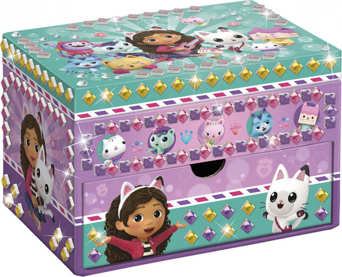 Set creativ DIY Decoreaza propria cutie de bijuterii Gabby's Dollhouse [2]