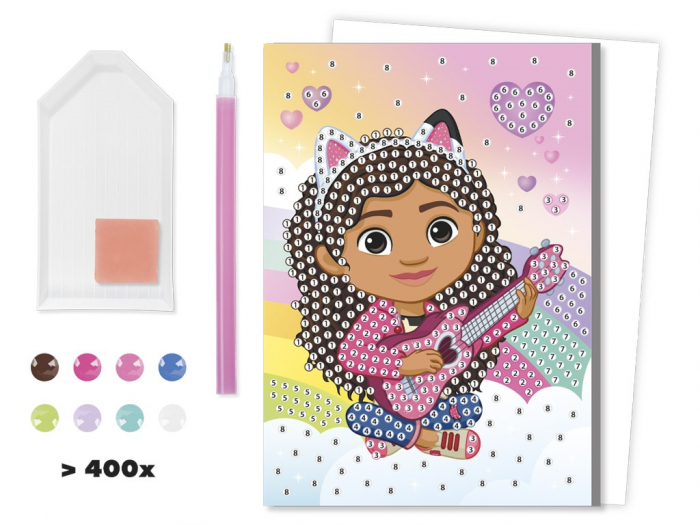 Set creativ DIY, Felicitare diamond paint, Gabby's Dollhouse [2]