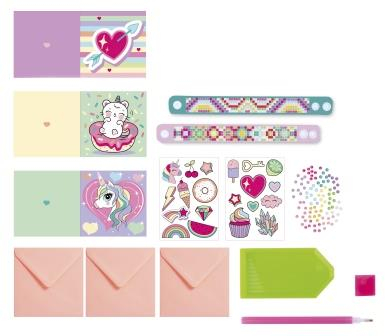 Set creativ DIY, Pictura cu diamante, Bratari si felicitari, Grafix [3]