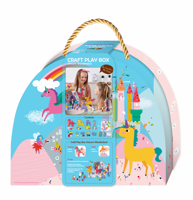 Set creativ DIY portabil - Lumea Fantastica a Unicornilor cu activitati de cusut, construit si joc de rol [4]
