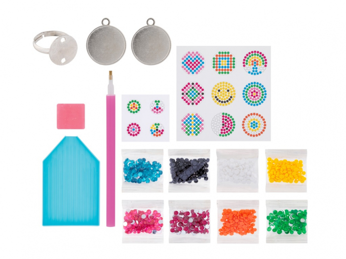 Set creativ DIY, Set 3 bijuterii, diamond painting [3]