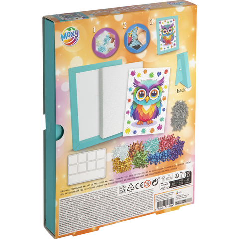Set creativ DIY, Tablou cu paiete, bufnita [2]