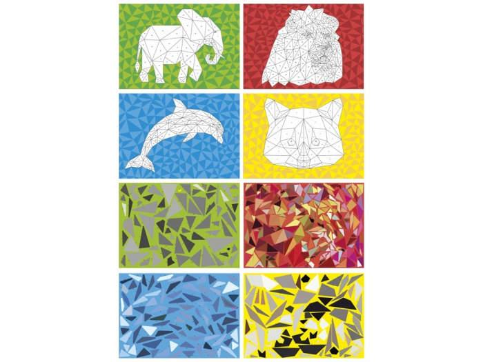 Set creativ, Lipeste pe numere, A4, animale, Grafix [3]