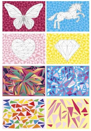 Set creativ, Lipeste pe numere, A4, fantezie, Grafix [3]