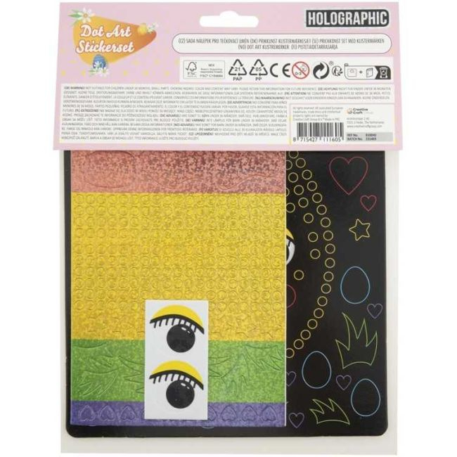 Set creativ Mozaic cu abtibilduri holografice, Dot Art, cu tematica Paste, pui [2]