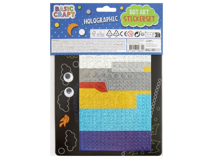 Set creativ Mozaic cu abtibilduri holografice, Dot Art, Masini [2]
