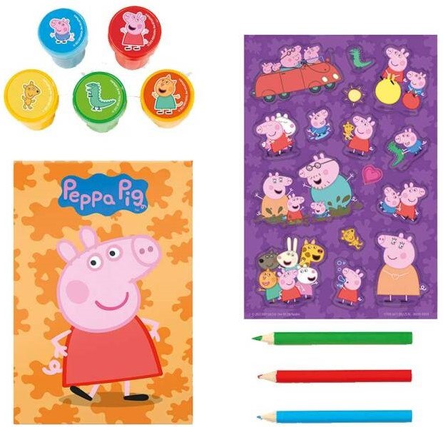 Set creativ Peppa Pig - stampile, carnetel, creioane colorate [3]