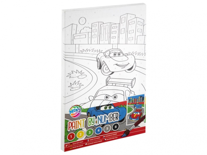 Set creativ Picteaza pe numere, Canvas, masini [1]