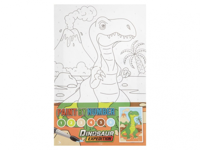 Set creativ Picteaza pe numere, canvas T-rex si Pterodactil [1]
