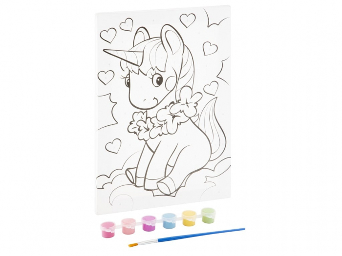 Set creativ Picteaza pe numere, Canvas, unicorn [3]