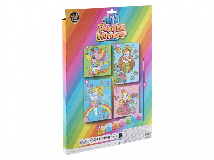 Set creativ Picteaza pe numere pentru fete,  4 in 1 [2]