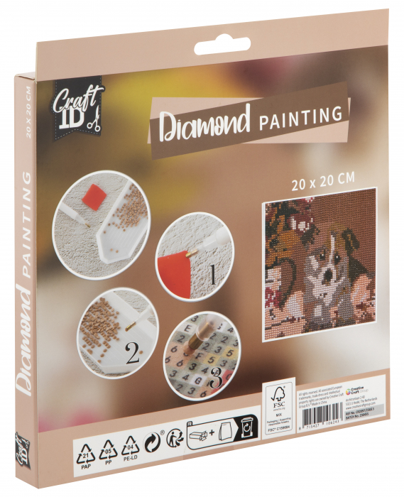 Set creativ pictura cu diamante, Diamond painting, catel, Craft Sensations [2]