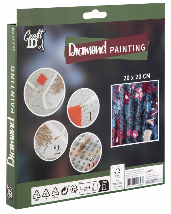 Set creativ pictura cu diamante, Diamond painting, flori, Craft Sensations [2]