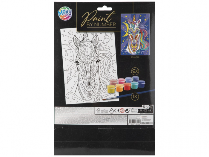 Set creativ Pictura pe numere, carton, A4, unicorn  [2]