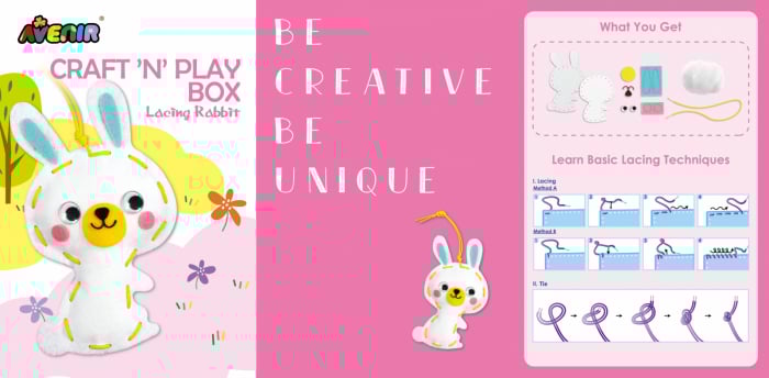 Set creativ XXL de cusut cu tehnica siretului - Craft  N  Play Box [4]